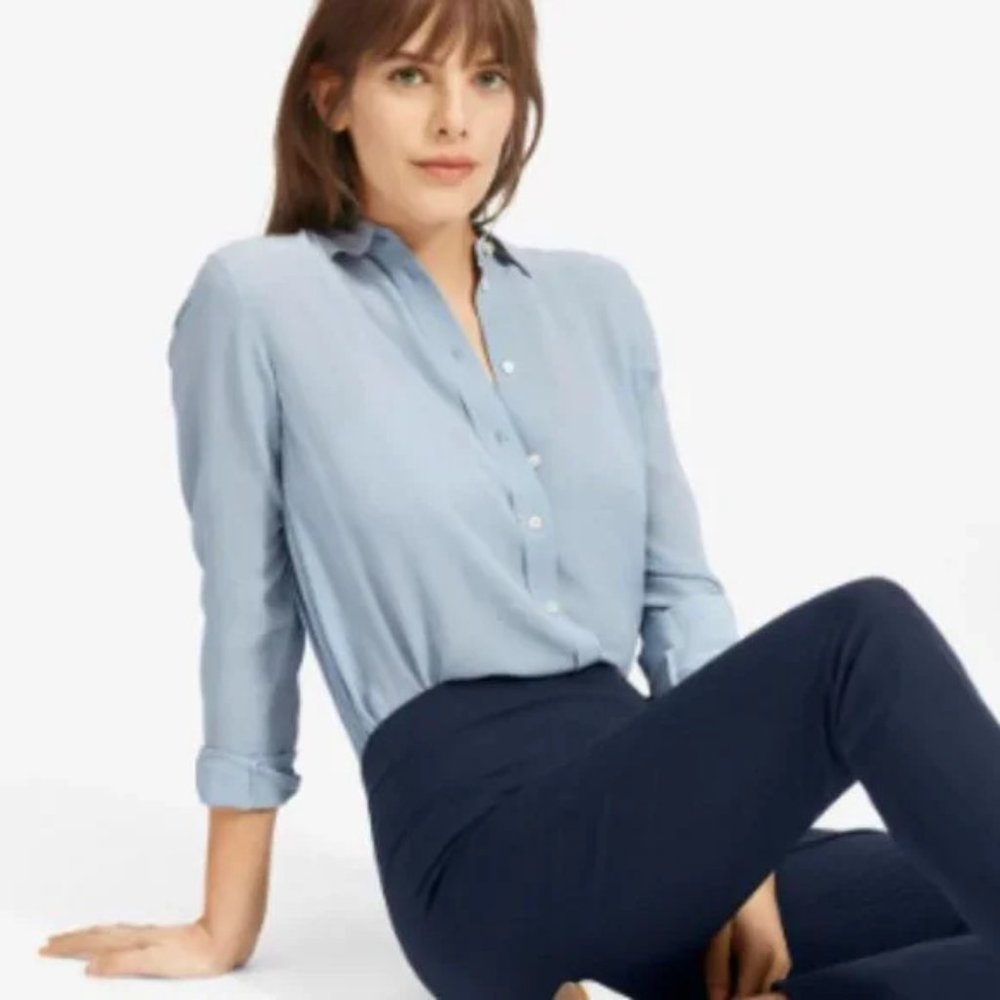【SOLD】Everlane The Clean Silk Relaxed Shirt